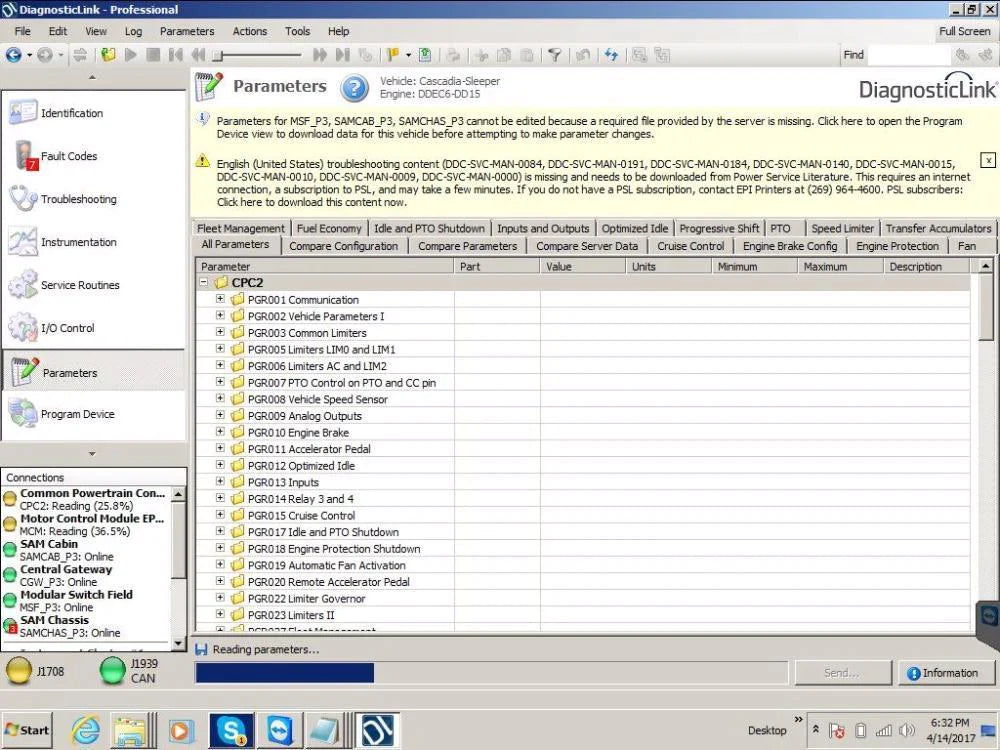 Detroit Diesel Diagnostic Link (DDDL 8.21 ) Professional 2025 -ALL Grayed Parameters Enabled ! ALL Level 10 !!