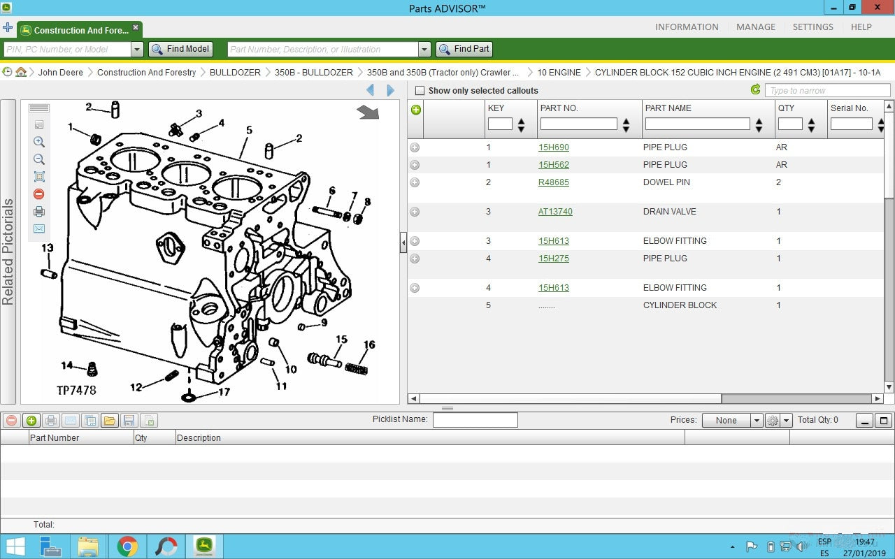 John Deere Parts Advisor 2020 EPC -John Deere & Hitachi Models (CF & AG & CCE ) Parts Manuals Software 2020